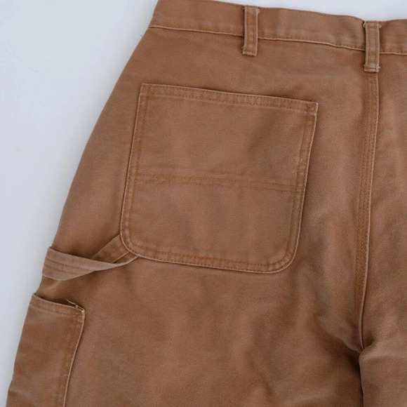 Dakota Tan Relaxed Fit Durable Thick Cotton Dungaree  Carpenter Style Pants - Picture 15 of 15